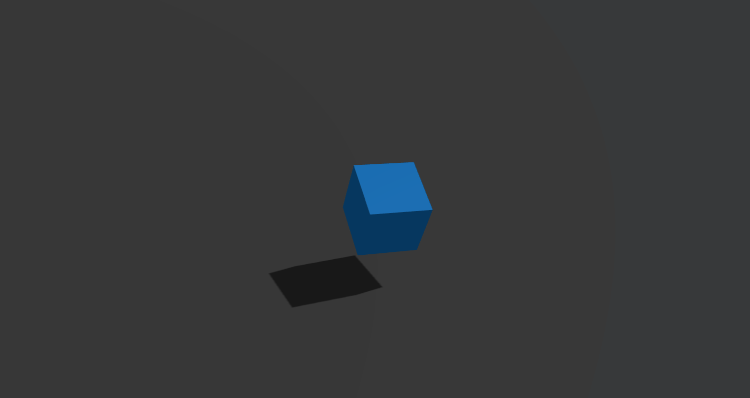 带地面的阴影立方体